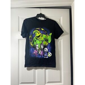 Disney Nightmare Before Christmas Oogie Boogie Lock Shock Barrel Black Shirt S